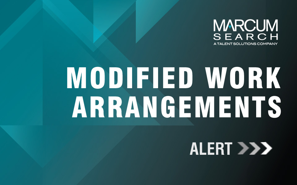 Coronavirus – Marcum Search’s Modified Work Arrangements Coronavirus – Marcum Search’s Modified Work Arrangements